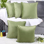 Load image into Gallery viewer, Velvet Cushion Cover With Piping - Perfect for Home Décor Set of 5, Mehndi