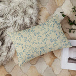Load image into Gallery viewer, Teal Printed Canvas Cotton Rectangular Cushion Covers, Combo Set of 2 (12 x 18 Inches)