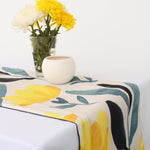 Load image into Gallery viewer, Golden Sunrise Exotic Canvas Table Runner for a Summery Look With Tassel
