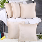 Load image into Gallery viewer, Velvet Cushion Cover With Piping - Perfect for Home Décor Set of 5, Beige
