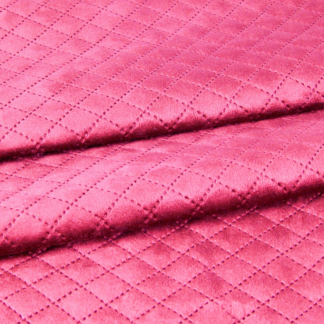 Both Side Quilted Velvet Cushion Cover (Set of 2), Maroon