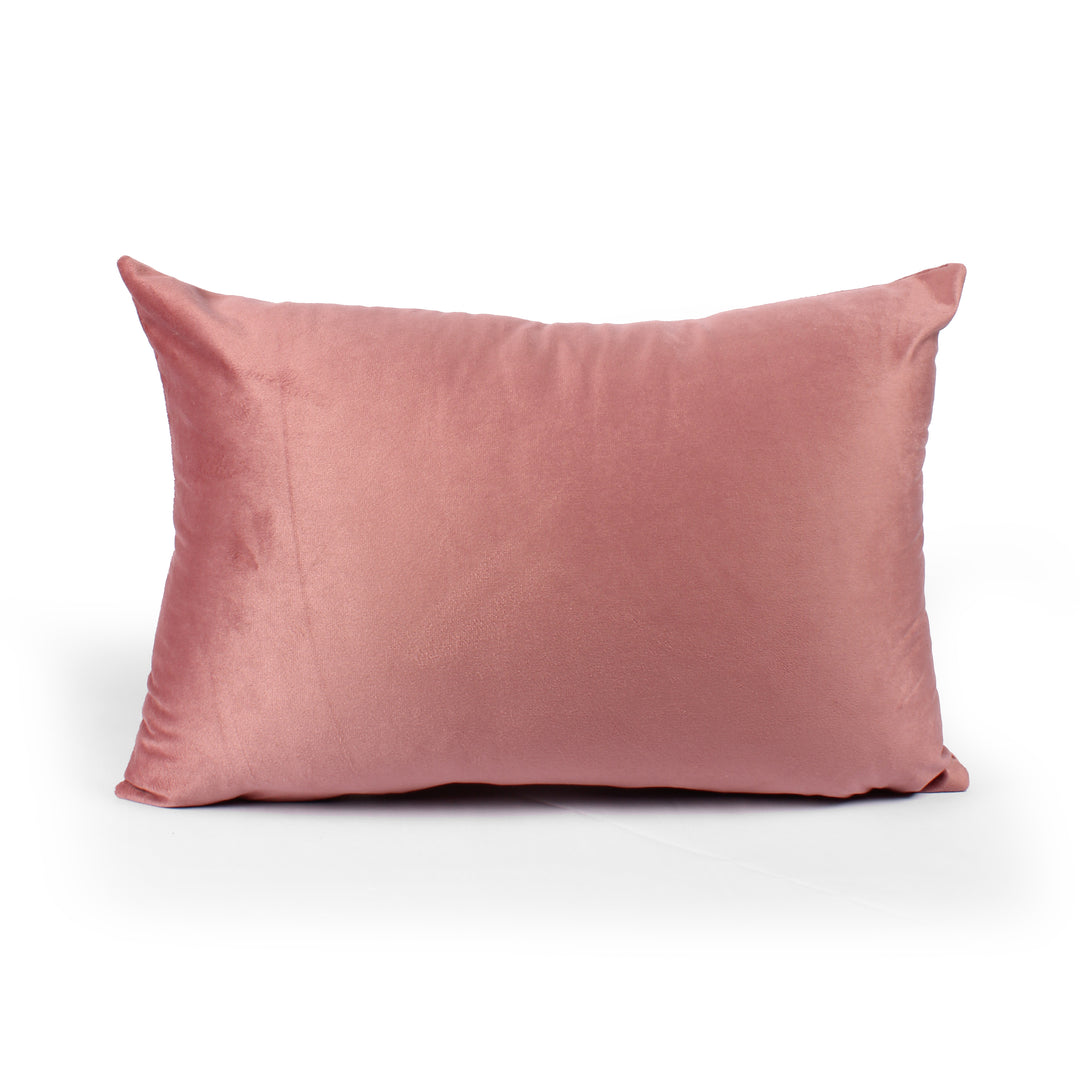 Soft Luxurious Velvet Cushion Covers Rectangular Set of 2 ,Peach
