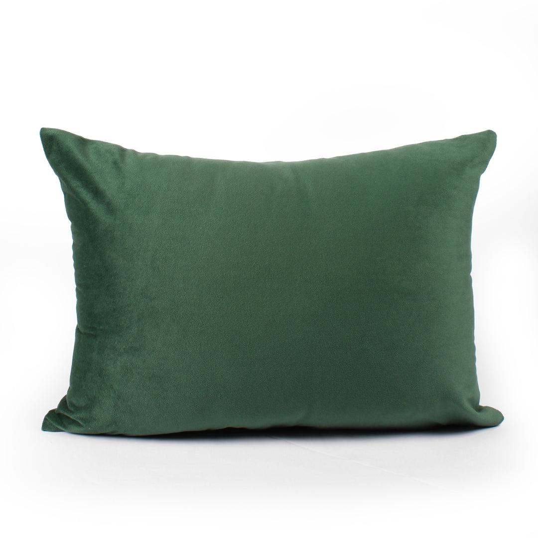 Soft Luxurious Velvet Cushion Covers Rectangular Set of 2 ,Green