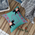 Load image into Gallery viewer, Elephant Printed Cotton Canvas Cushion Covers, Set of 5