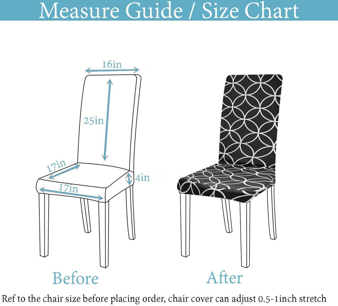 Grey Stretchable/Spandex Printed Chair Cover
