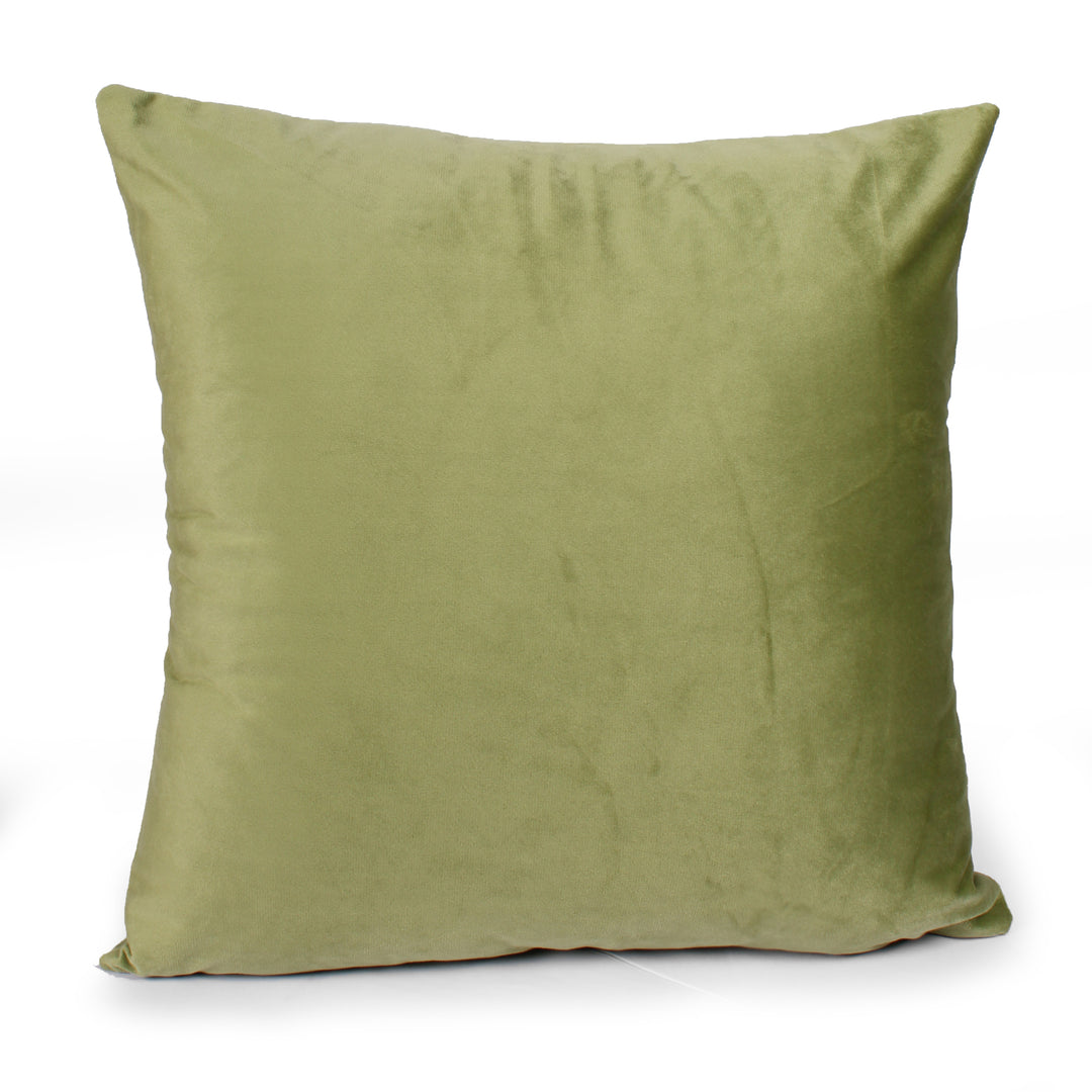 Soft Luxurious Velvet Cushion Covers Set of 2, Mehndi