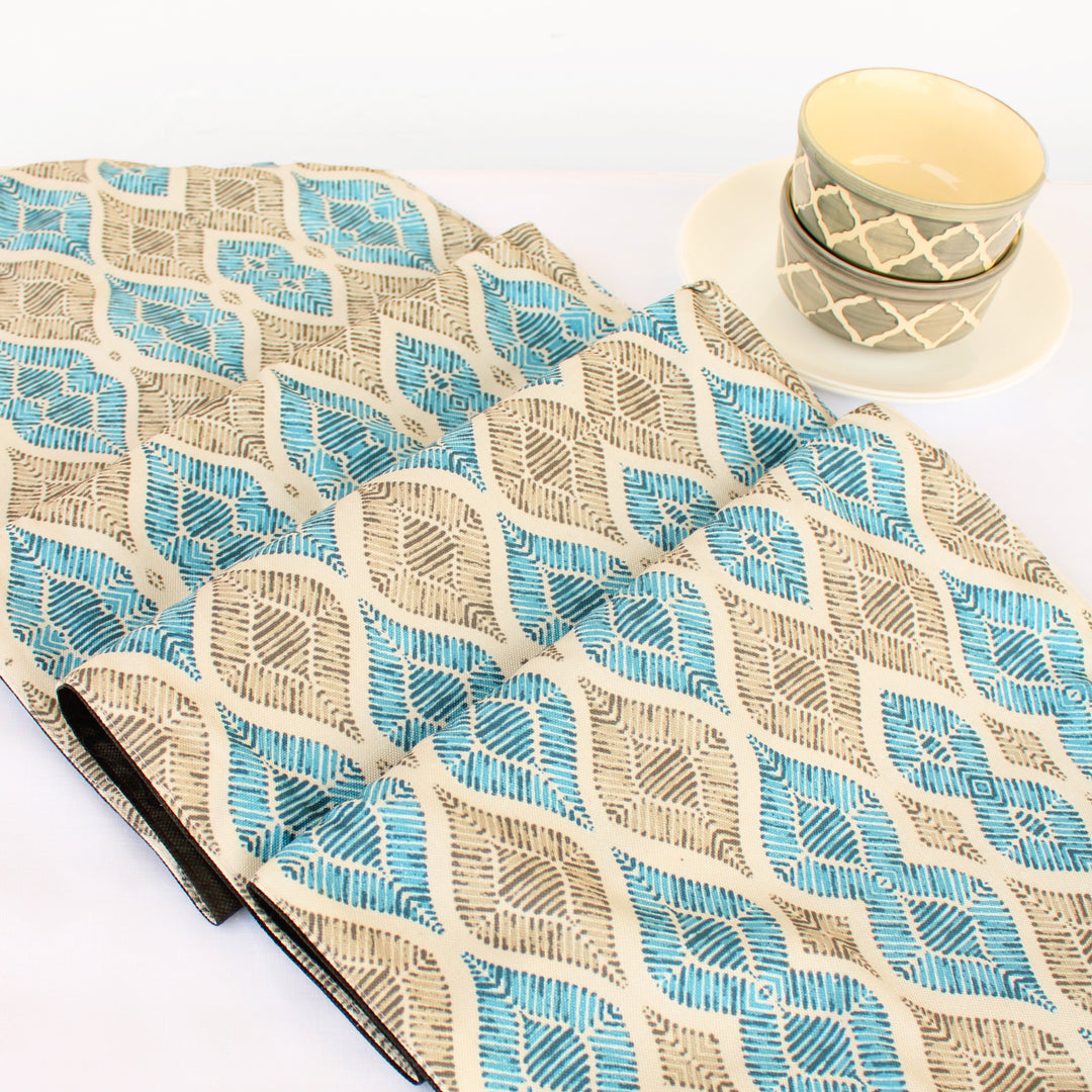 Mystical Nightfall Exotic Canvas Table Runner for a Summery Look With Tassel