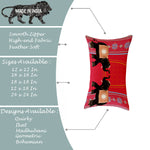 Load image into Gallery viewer, Elephant Printed Cotton Canvas Rectangular Cushion Covers, Set of 2