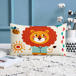 Load image into Gallery viewer, Animal Printed Rectangular Cotton Canvas Decorative Cushion Cover , Set of 2