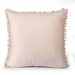 Load image into Gallery viewer, Velvet Cushion Covers Adorned With Pom Poms Set of 5, Beige