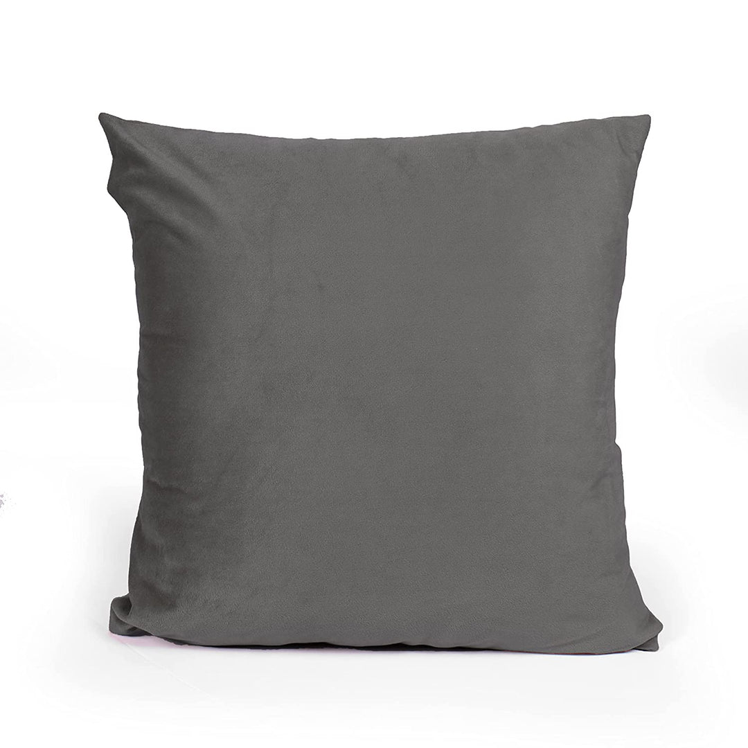 Soft Luxurious Velvet Cushion Covers Set of 5, Grey