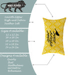 Load image into Gallery viewer, Yellow Bird Floral Printed Canvas Cotton Rectangular Cushion Covers, Set of 2