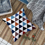 Load image into Gallery viewer, Geometrical Multi color Printed Canvas Cotton Cushion Covers, Set of 2 (24 x 24 Inches)