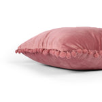 Load image into Gallery viewer, Velvet Cushion Covers Adorned With Pom Poms Set of 5, Peach
