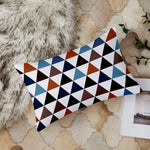 Load image into Gallery viewer, Geometrical Multi color Printed Canvas Cotton Rectangular Cushion Covers, Set of 2 (12 x 18 Inches)