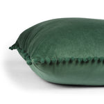 Load image into Gallery viewer, Velvet Cushion Covers Adorned With Pom Poms Set of 2, Green