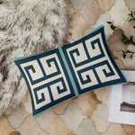 Load image into Gallery viewer, Geometrical Printed Canvas Cotton Rectangular Cushion Covers, Set of 2 (12 x 18 Inches)
