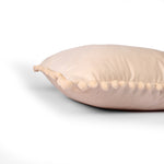 Load image into Gallery viewer, Velvet Cushion Covers Adorned With Pom Poms Set of 5, Beige