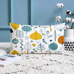 Load image into Gallery viewer, Multi-Color Leaf Printed Canvas Cotton Rectangular Cushion Covers, Set of 2