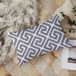 Load image into Gallery viewer, Geometrical Ikat Ethnic Printed Canvas Cotton Rectangular Cushion Covers, Set of 2 (12 x 18 Inches)