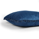 Load image into Gallery viewer, Velvet Cushion Covers Adorned With Pom Poms Set of 5, Blue