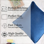 Load image into Gallery viewer, Velvet Cushion Cover With Piping - Perfect for Home Décor (Set of 2), Blue