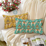 Load image into Gallery viewer, Ethnic Camel Printed Cotton Canvas Rectangular Cushion Cover Set of 2 ( 12 x 18 Inches )