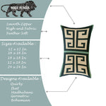 Load image into Gallery viewer, Geometrical Printed Canvas Cotton Rectangular Cushion Covers, Set of 2 (12 x 18 Inches)