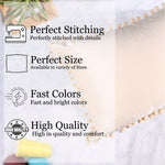 Load image into Gallery viewer, Velvet Cushion Covers Adorned With Pom Poms Rectangular Set of 2 ,Beige