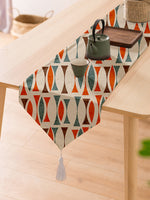Load image into Gallery viewer, Radiant Sunshine Exotic Canvas Table Runner for a Summery Look With Tassel