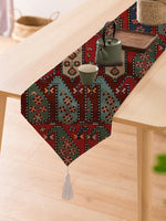 Load image into Gallery viewer, Serenity Exotic Canvas Table Runner for a Summery Look With Tassel