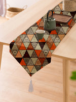 Load image into Gallery viewer, Calm Breeze Exotic Canvas Table Runner for a Summery Look With Tassel