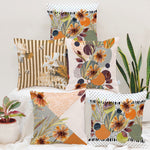 Load image into Gallery viewer, Multi-Color Tulip Printed Canvas Cotton Cushion Covers, Set of 5