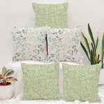 Load image into Gallery viewer, Floral Printed Canvas Cotton Cushion Covers, Set of 5