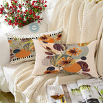 Load image into Gallery viewer, Multi-Color Tulip Printed Canvas Cotton Rectangular Cushion Covers, Set of 2