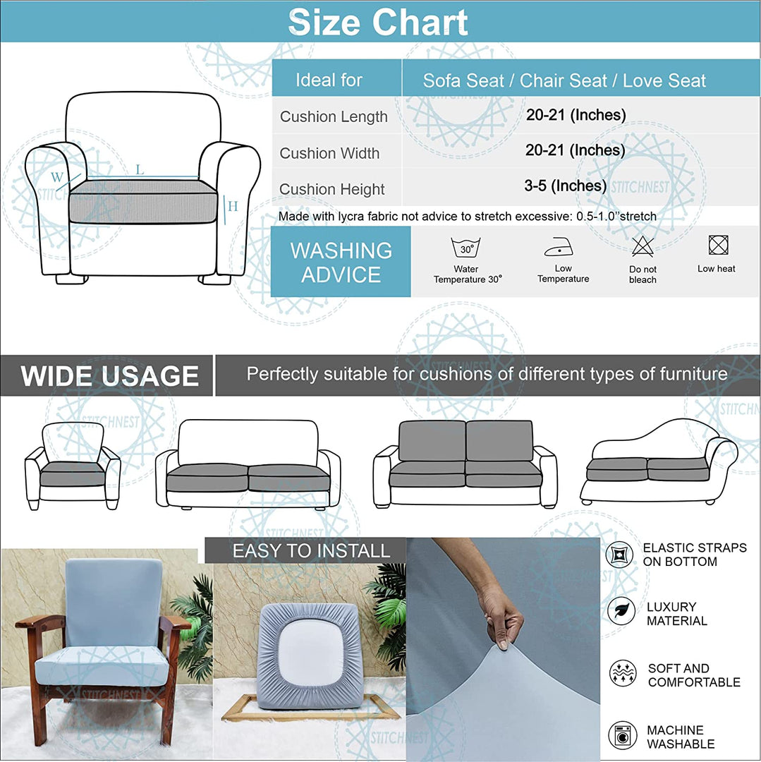 Spring Stretchable/Spandex Printed Sofa Seat SlipCover