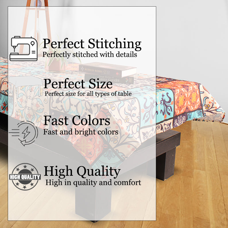 Premium Cotton Canvas Table Cover for Home and Events, 40X60 Inches