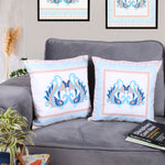 Load image into Gallery viewer, Both Side Block Print Peacock Cushion Cover Set of 2