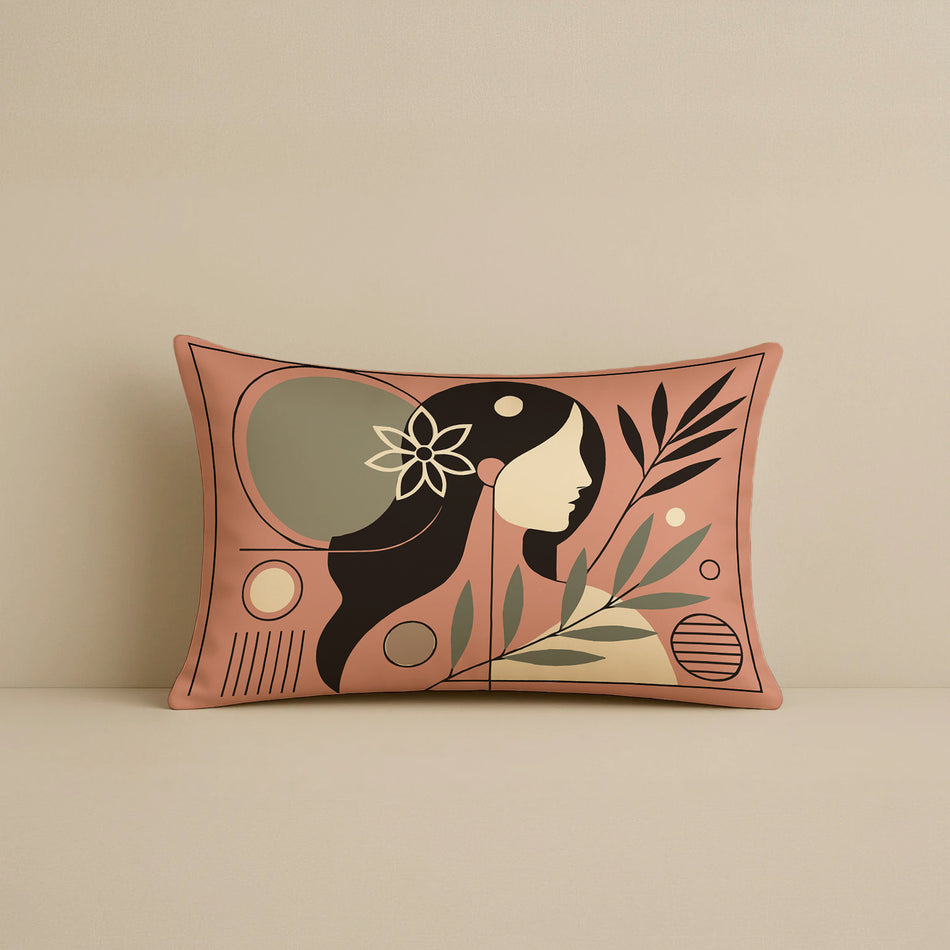 Satin Ethnic Leaflight Cushion Covers, Living Room & Festive Decor - Set of 2 and 5