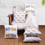Load image into Gallery viewer, Both Side Block Print Elephant Cushion Cover Set of 5