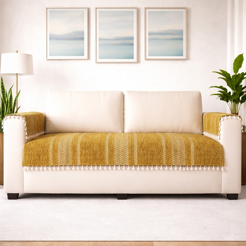 3 Seater Half (70x30 Inch),Yellow