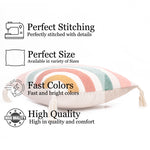 Load image into Gallery viewer, Rainbow Tufted Cushion Cover with Tassel 16 X 16 Inches Pack of 1
