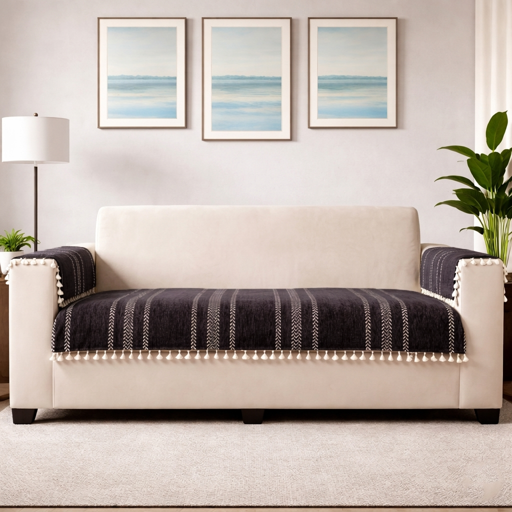 1 Seater Half (24x30 Inch),Black (Stripe)