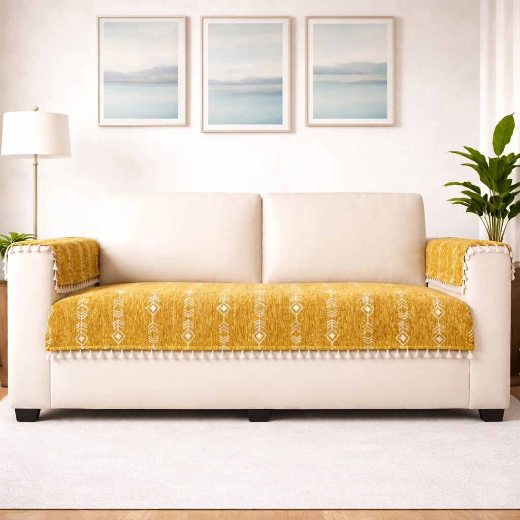 3 Seater Half (70x30 Inch),Yellow