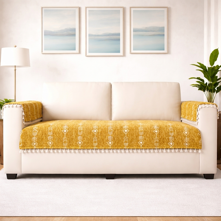 3 Seater Half (70x30 Inch),Yellow