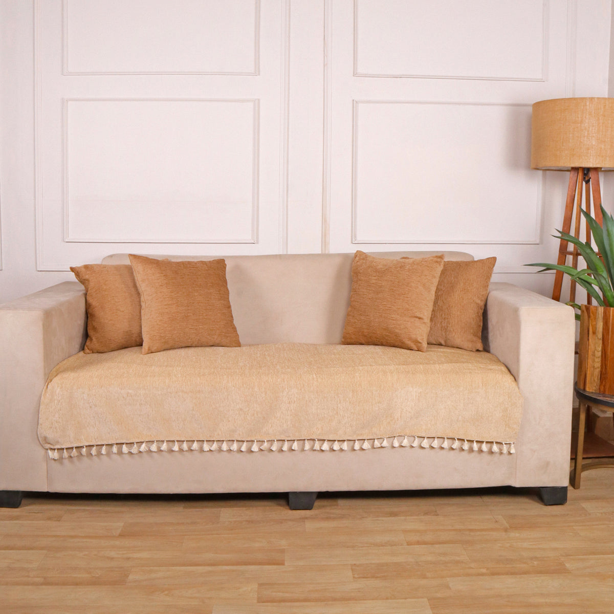 2 Seater Half (48x30 Inch),Light Beige