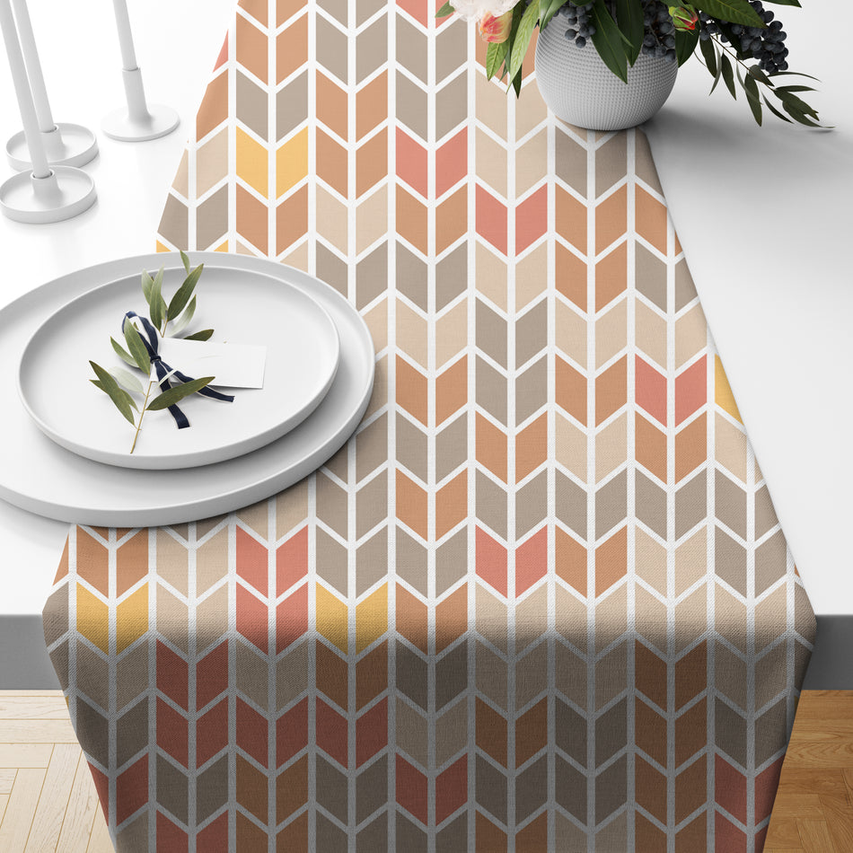 Beige Harmony Polycotton Table Runner