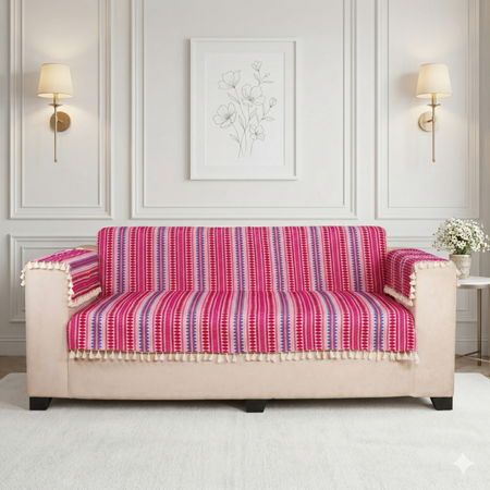 3 Seater Full (70x60 Inch),Maroon