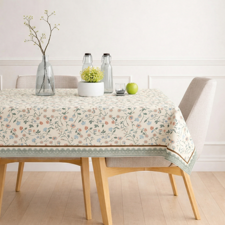 60x90 Inches (Fits 6–8 Seater),Phoolwari