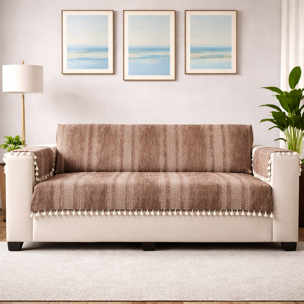 4 Seater Full (96x60 Inch),Beige